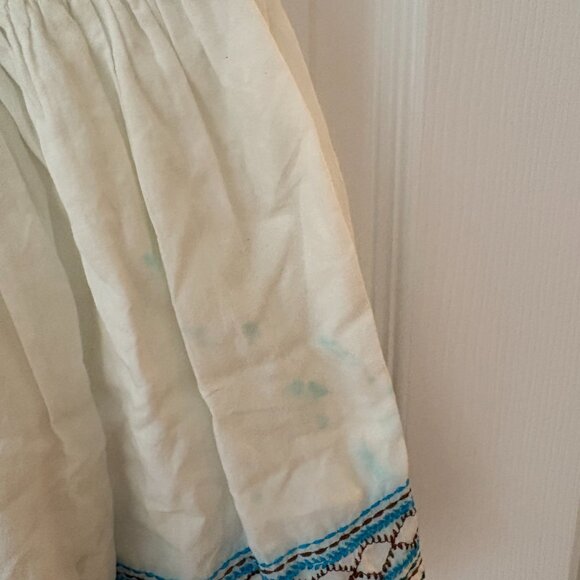 Embroidered Boho Mini Dress with Turquoise Detailing - Picture 2 of 2